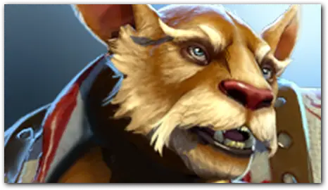 Portret Beastmastera z charakterystycznym dzikim wyglądem i wojowniczym wyrazem twarzy.