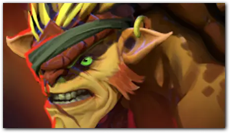 Portret Bristlebacka z kolcami i agresywną postawą bojową.